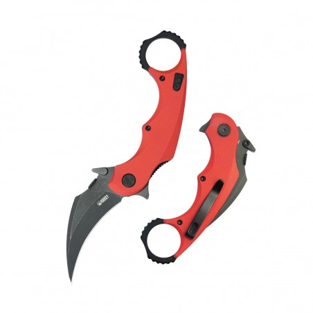 Nóż składany Kubey Rogue Pikal Red G10, Blackwashed 14C28N by MUZI Design (KU298F)