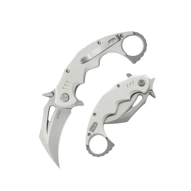 Nóż składany Kubey Mini Wrath White G10, Beadblasted 14C28N (KU262K)