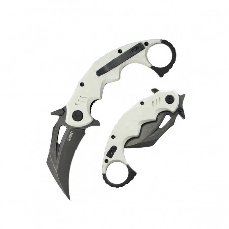 Nóż składany Kubey Mini Wrath White G10, Black Stonewashed 14C28N (KU262I)