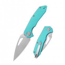 Nóż składany Kubey Coeus Light Blue G10, Beadblasted 14C28N (KU122-1B)