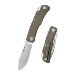 Nóż składany KB by Kubey El Dorado Bronze Titanium, Silver Beadblasted M390 by Derek Shanon (KB469D)