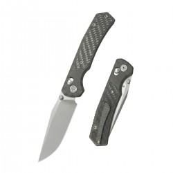 Nóż składany KB Knives Lynx Flame Titanium / Wave Carbon Fiber, Beadblasted M390 by Jonathan Jacobs (KB427B)
