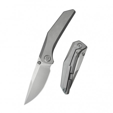 Nóż składany KB Knives Eclipse Gray Titanium, Sandblasted M390 by Panurin Design (KB417A)