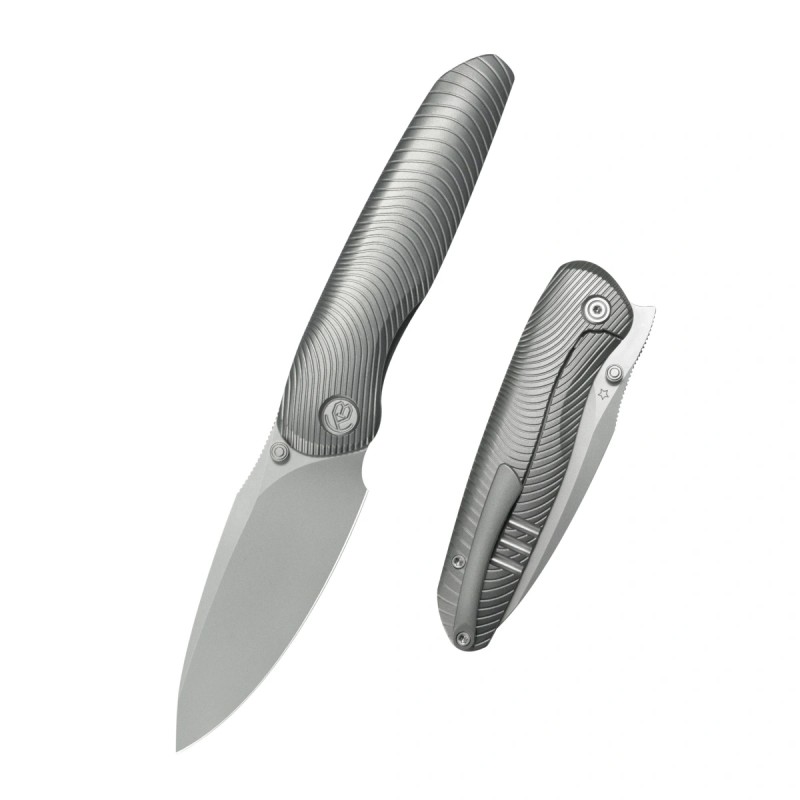 Nóż składany Kubey KB Knives Pioneer Gray Titanium, Beadblasted 20CV by Evgeniy Bulychev (KB379A)