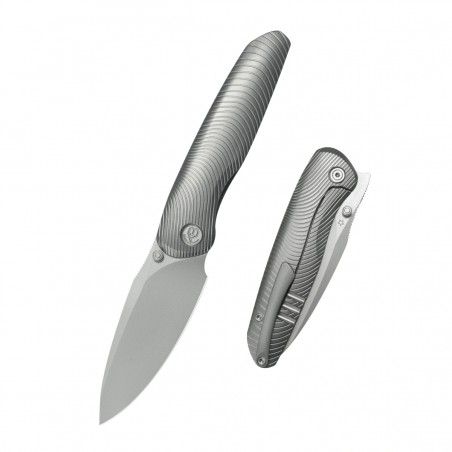 Nóż składany Kubey KB Knives Pioneer Gray Titanium, Beadblasted 20CV by Evgeniy Bulychev (KB379A)