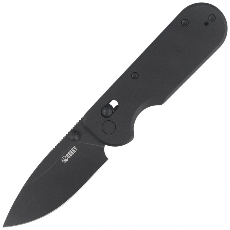 Nóż składany Kubey Bedrock Black G10, Blackwashed D2 (KU505D)