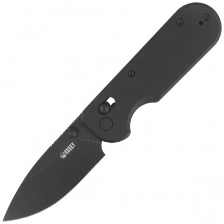 Nóż składany Kubey Bedrock Black G10, Blackwashed D2 (KU505D)