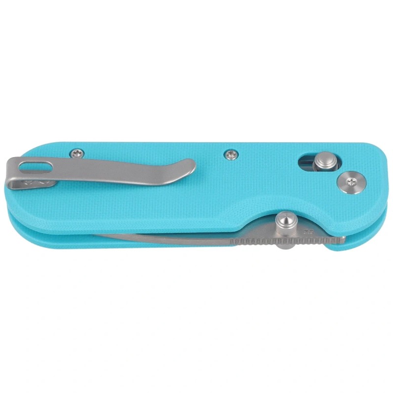 Nóż składany Kubey Bedrock Tiffany Blue G10, Satin D2 (KU505B)