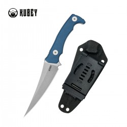Nóż Kubey Sicarii Blue Micarta, Beadblasted 14C28N by Jake Hoback (KU477C)
