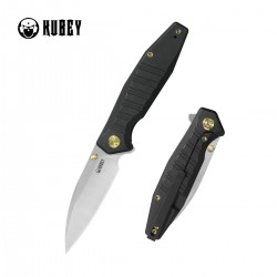 Nóż składany Kubey Whammy Blackwashed Titanium, Satin 14C28N by Keanu Alfaro (KU474D)