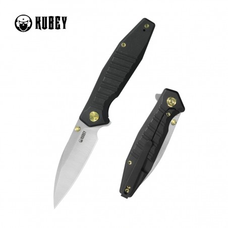Nóż składany Kubey Whammy Blackwashed Titanium, Satin 14C28N by Keanu Alfaro (KU474D)