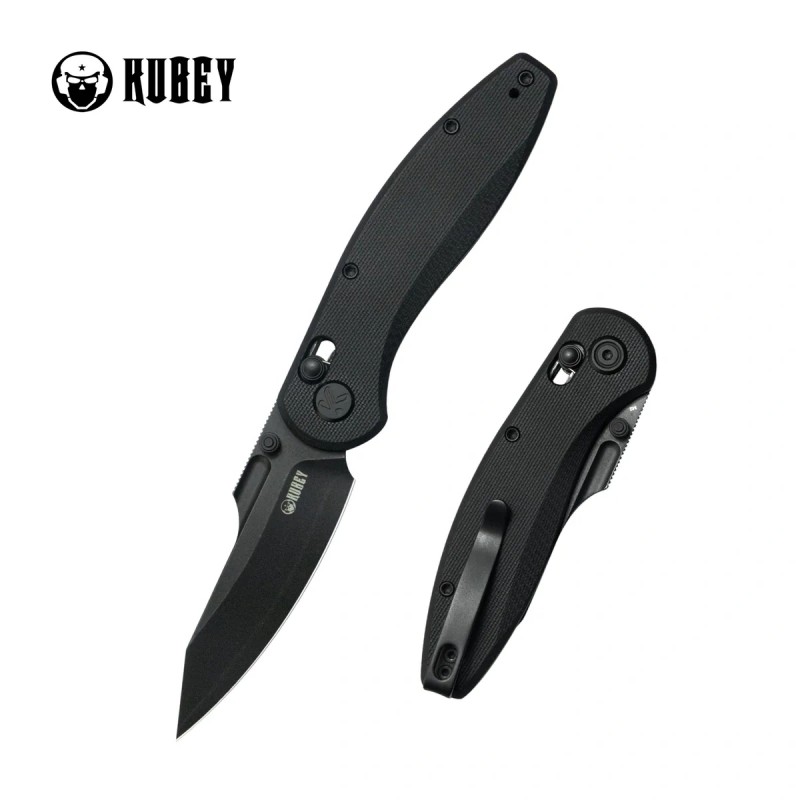 Nóż składany Kubey Minor Black G10, Blackwashed San Mai M2 by Maksim Epifantsev (KU422D)