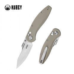 Nóż składany Kubey Minor Tan G10, Satin San Mai M2 by Maksim Epifantsev (KU422B)