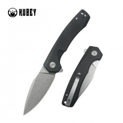 Nóż składany Kubey Calyce Black G10, Beadblasted 14C28N (KU901T)