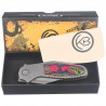 Nóż składany Kubey KB Knives Stroller Gray Titanium/Damtanium CamoCarbon, Darkwashed CPM 20CV by Utilizator (KB384B)