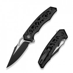Nóż składany Civivi Anaaki Black Aluminium, Black Stonewashed/Satin Nitro-V (C24039-1)