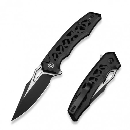 Nóż składany Civivi Anaaki Black Aluminium, Black Stonewashed/Satin Nitro-V (C24039-1)