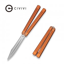 Nóż treningowy motylek Civivi Dracolisk Orange Aluminium, Satin 9Cr18MoV (C25028-2)