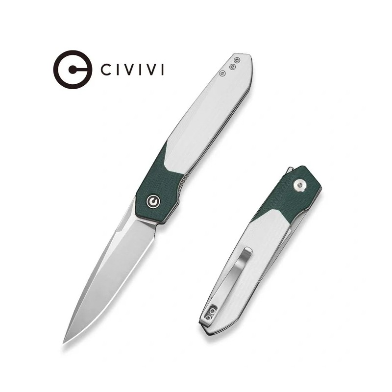 Nóż składany Civivi Brr15 Teal Green / White G10, Satin Nitro-V by Rafal Brzeski (C25063-4)