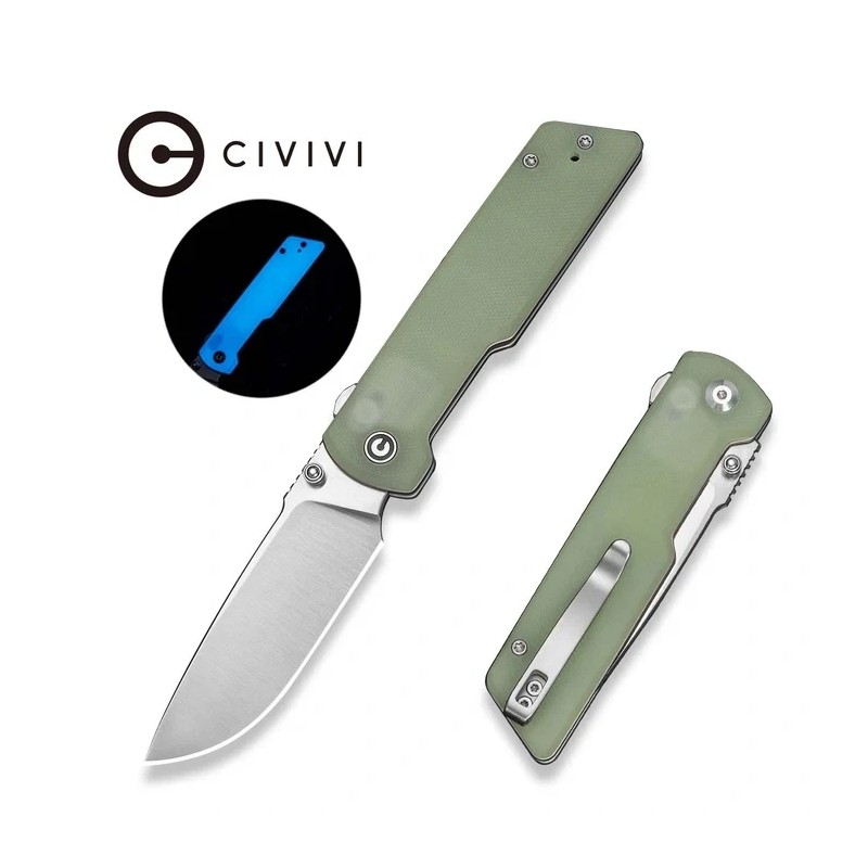 Nóż składany Civivi Zygon Natural G10 Blue Glow, Satin Nitro-V (C25035-1)