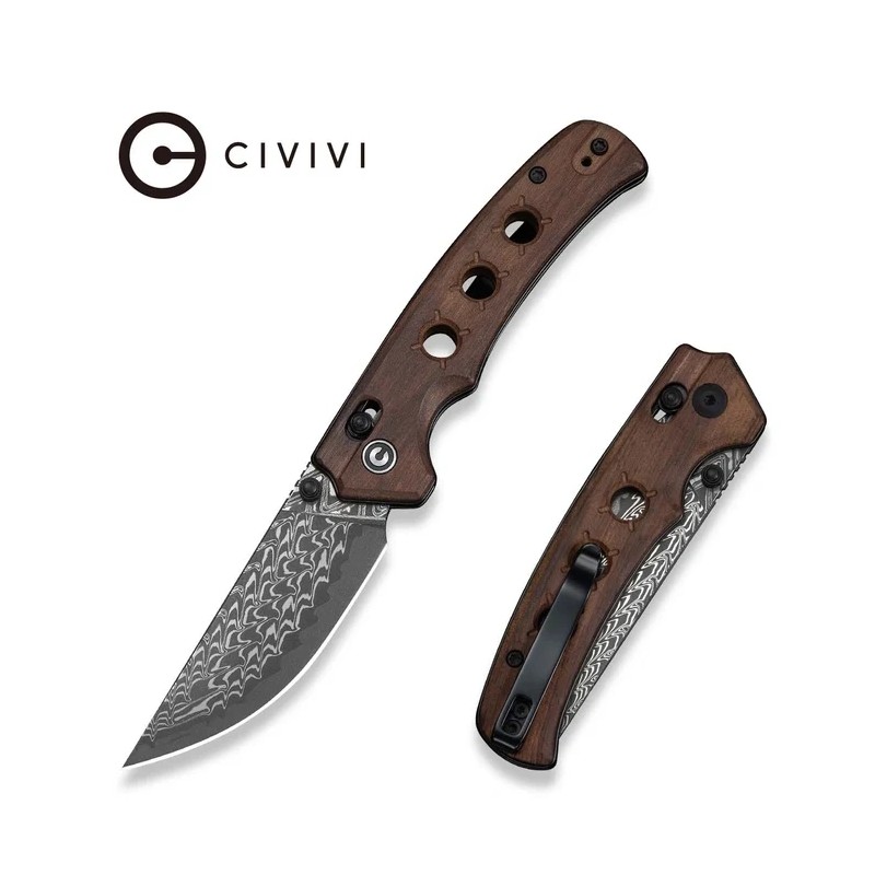 Nóż składany Civivi Noctis Guibourtia Wood, Damascus (C24020C-DS1)