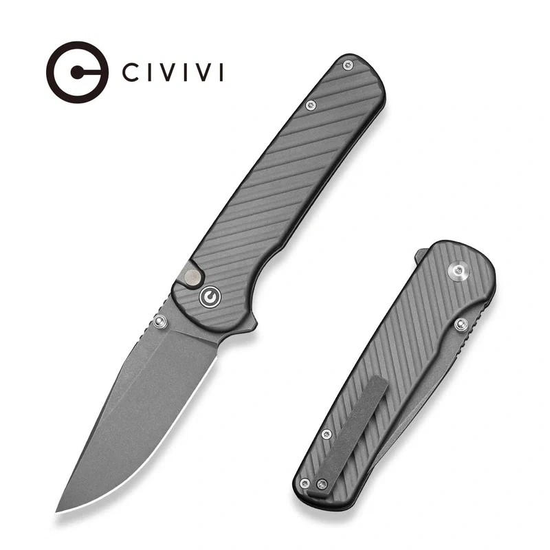 Nóż składany Civivi Iron Tide Gray Aluminium, Gray Stonewashed 14C28N by Pete's Pirate Life (C25011-3)