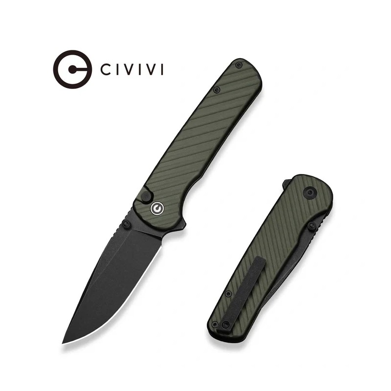 Nóż składany Civivi Iron Tide Forest Green Aluminium, Black Stonewashed 14C28N by Pete's Pirate Life (C25011-2)