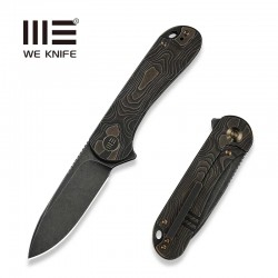 Nóż składany WeKnife Elementum Flipper Bronze / Black Titanium, Black Stonewashed MagnaCut (WE18062X-3)