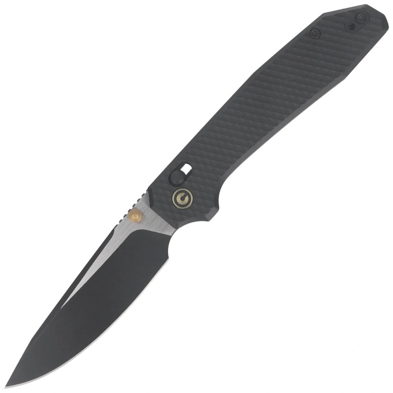 Nóż składany Civivi Elite Tessera Diamond Patterned Black Aluminium, Black Stonewashed / Satin CPM S35VN (C26029-3)
