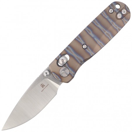 Nóż składany Bestechman Sprite Flamed Titanium, Stonewashed/Satin M390 (BMK21C)