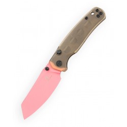Nóż składany Bestechman Cicada's Wing-TL Clear Ultem, Pink 10Cr15CoMoV (BMK24J)