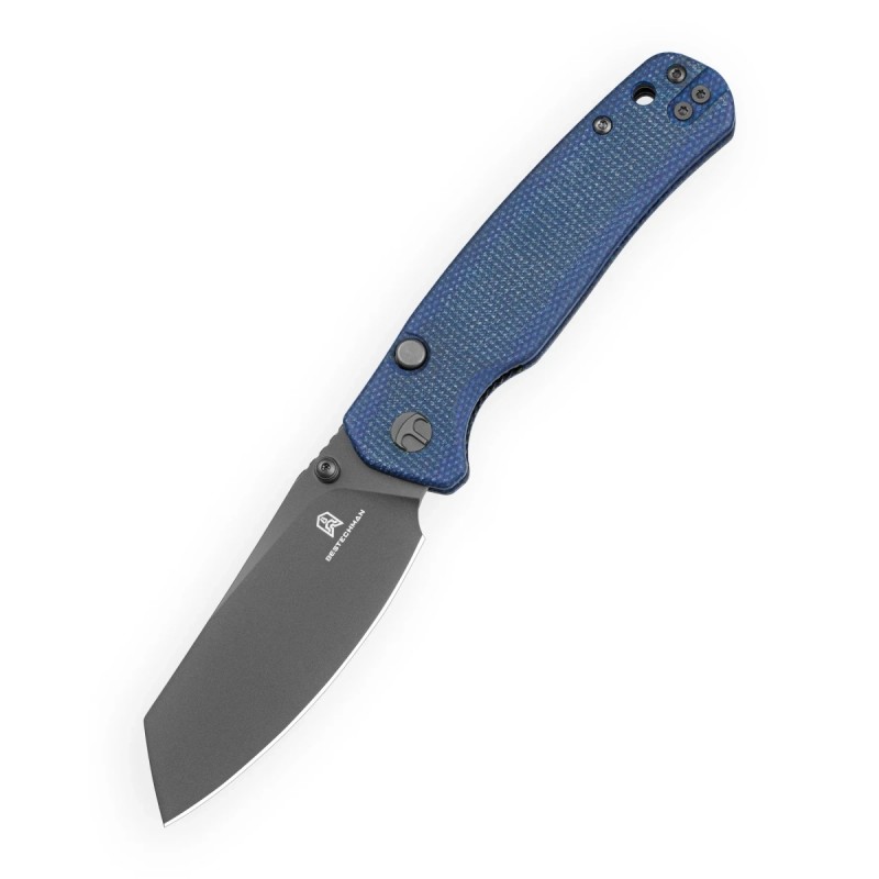Nóż składany Bestechman Cicada's Wing-TL Blue Canvas Micarta, Black PVD 10Cr15MoV (BMK24-M-4)