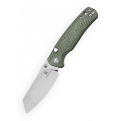 Nóż składany Bestechman Cicada's Wing-TL Green Canvas Micarta, Satin 10Cr15MoV (BMK24-M-2)