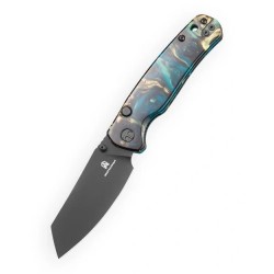 Nóż składany Bestechman Cicada's Wing-TL Clear Blue Resin, Black PVD 10Cr15MoV (BMK24-R-3)