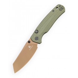 Nóż składany Bestechman Cicada's Wing-TL OD Green G10, Gold PVD 10Cr15CoMoV (BMK24H)