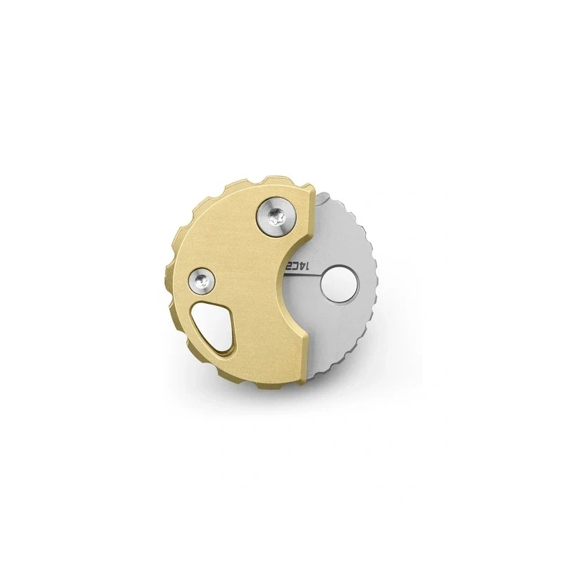 Nóż składany Bestechman Turtle Gold Titanium, Bead Blasted 14C28N (BM20C)