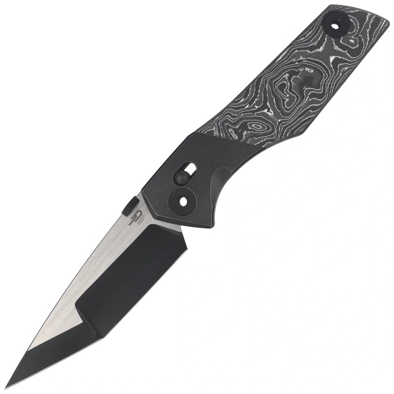 Nóż składany Bestech Cetus Bronze Black Titanium / Carbon Fiber, Black PVD / Satin M390 by Poltergeistworks (BT2304C)