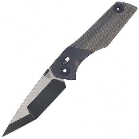 Nóż składany Bestech Cetus Black Bronze Titanium / Black Canvas Micarta, Black PVD / Satin M390 by Poltergeist Works (BT2304A)