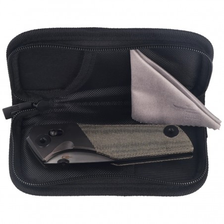 Nóż składany Bestech Cetus Black Bronze Titanium / Black Canvas Micarta, Black PVD / Satin M390 by Poltergeist Works (BT2304A)