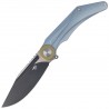 Nóż składany Bestech Seraph Blue Titanium, Black Stonewashed / Satin M390 by Kombou (BT2403D)