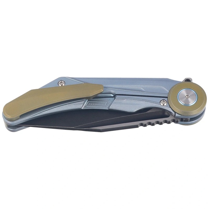 Nóż składany Bestech Seraph Blue Titanium, Black Stonewashed / Satin M390 by Kombou (BT2403D)
