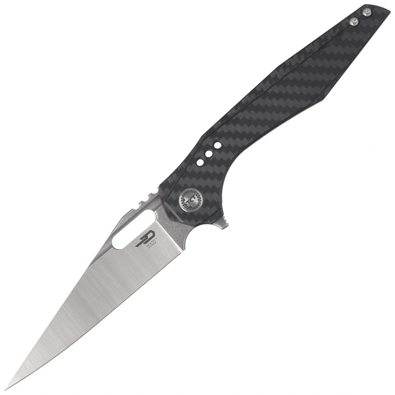 Nóż składany Bestech Malware Grey Titanium/Carbon Fiber, Stonewashed/Satin CPM S35VN by Todd Knife and Tool (BT1902C)