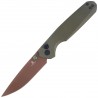 Nóż składany Bestechman Velix OD Green G10, Gold PVD 14C28N Steel by Ostap Hel (BMK07G)