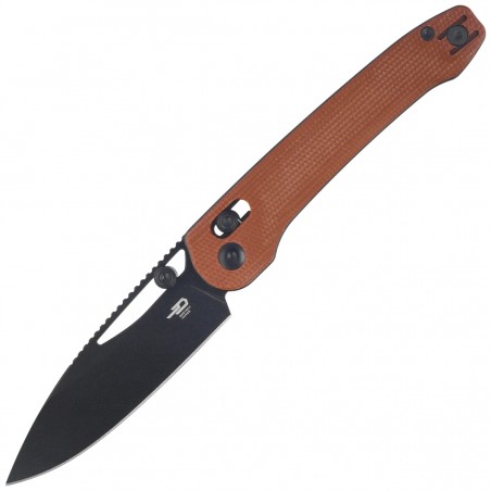 Nóż składany Bestech Cobber Brown Micarta, Black PVD 14C28N by Happy as Larry (BG68F)