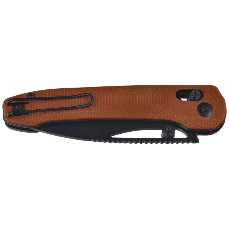 Nóż składany Bestech Cobber Brown Micarta, Black PVD 14C28N by Happy as Larry (BG68F)