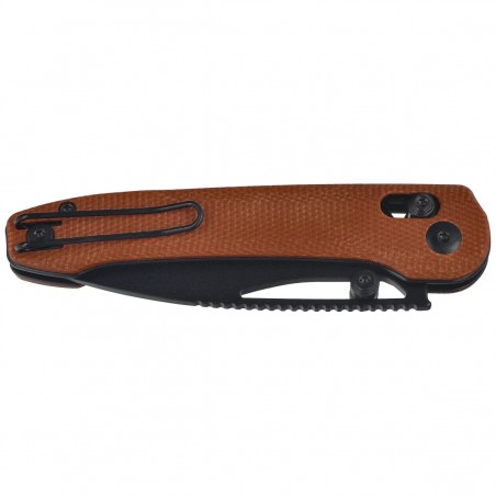Nóż składany Bestech Cobber Brown Micarta, Black PVD 14C28N by Happy as Larry (BG68F)