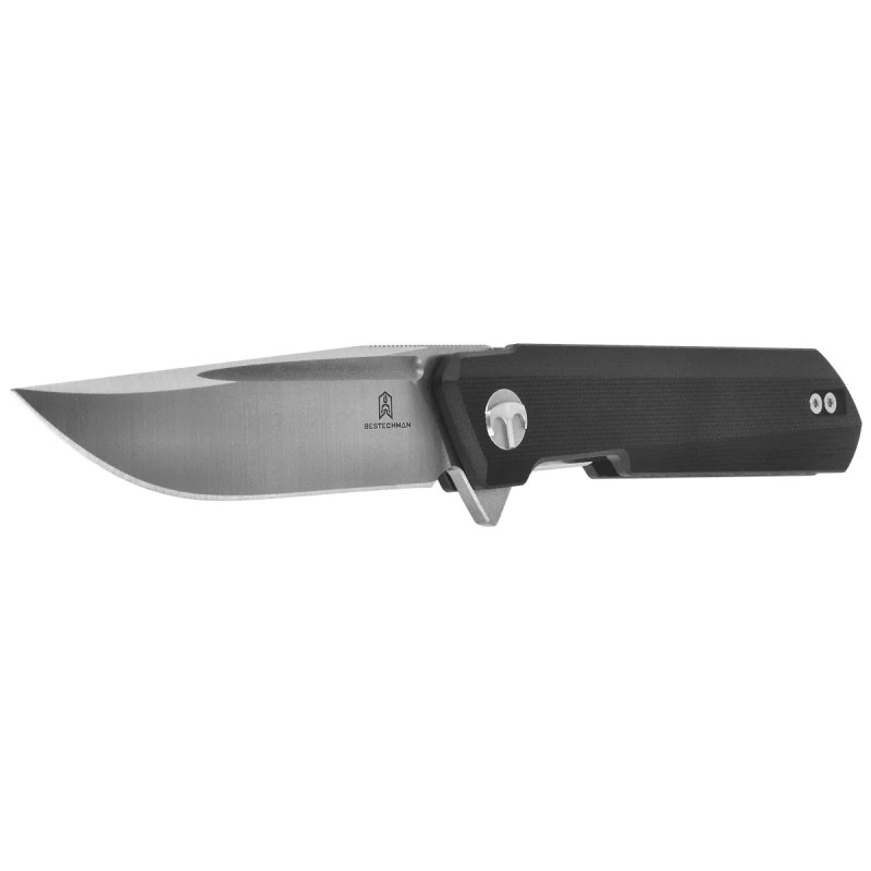 Nóż składany Bestechman Dundee Black G10, Stonewashed / Satin D2 by Ostap Hel (BMK01A)