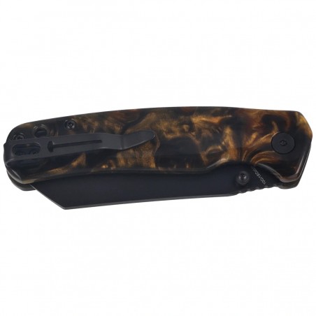 Nóż składany Bestechman Cicada's Wing-TL Brown Resin, Black PVD 10Cr15CoMoV (BMK24-R-4)