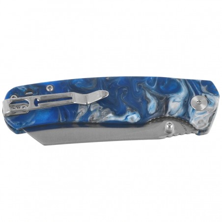 Nóż składany Bestechman Cicada's Wing-TL Blue Resin, Satin 10Cr15CoMoV (BMK24-R-2)