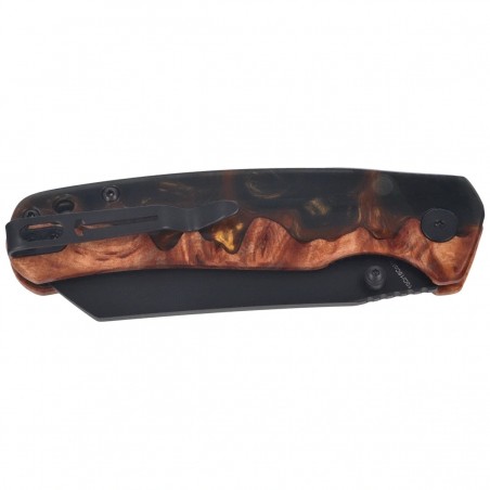 Nóż składany Bestechman Cicada's Wing-TL Black-Gold Resin / Wood, Black PVD 10Cr15CoMoV (BMK24-W-2)